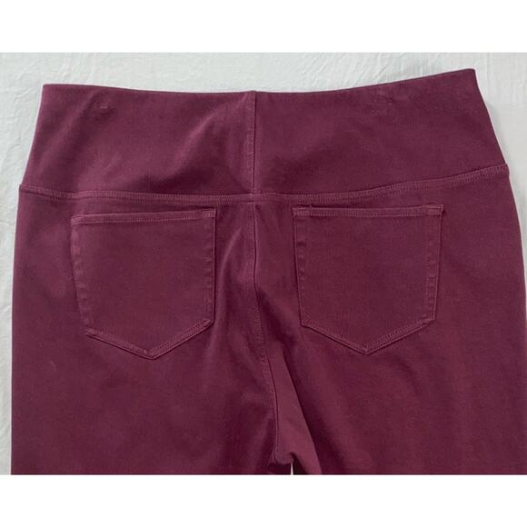 J Jill Wearever Collection Relaxed Taper Pull On Pants. Burgundy, Women's L, GUC - Picture 8 of 8